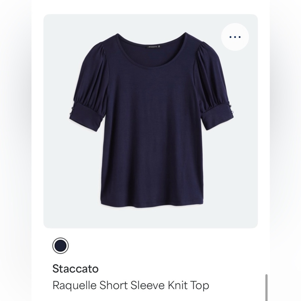 Stitch Fix Staccato Raquel’s short sleeve Deep Blue Knit Top New With Tags